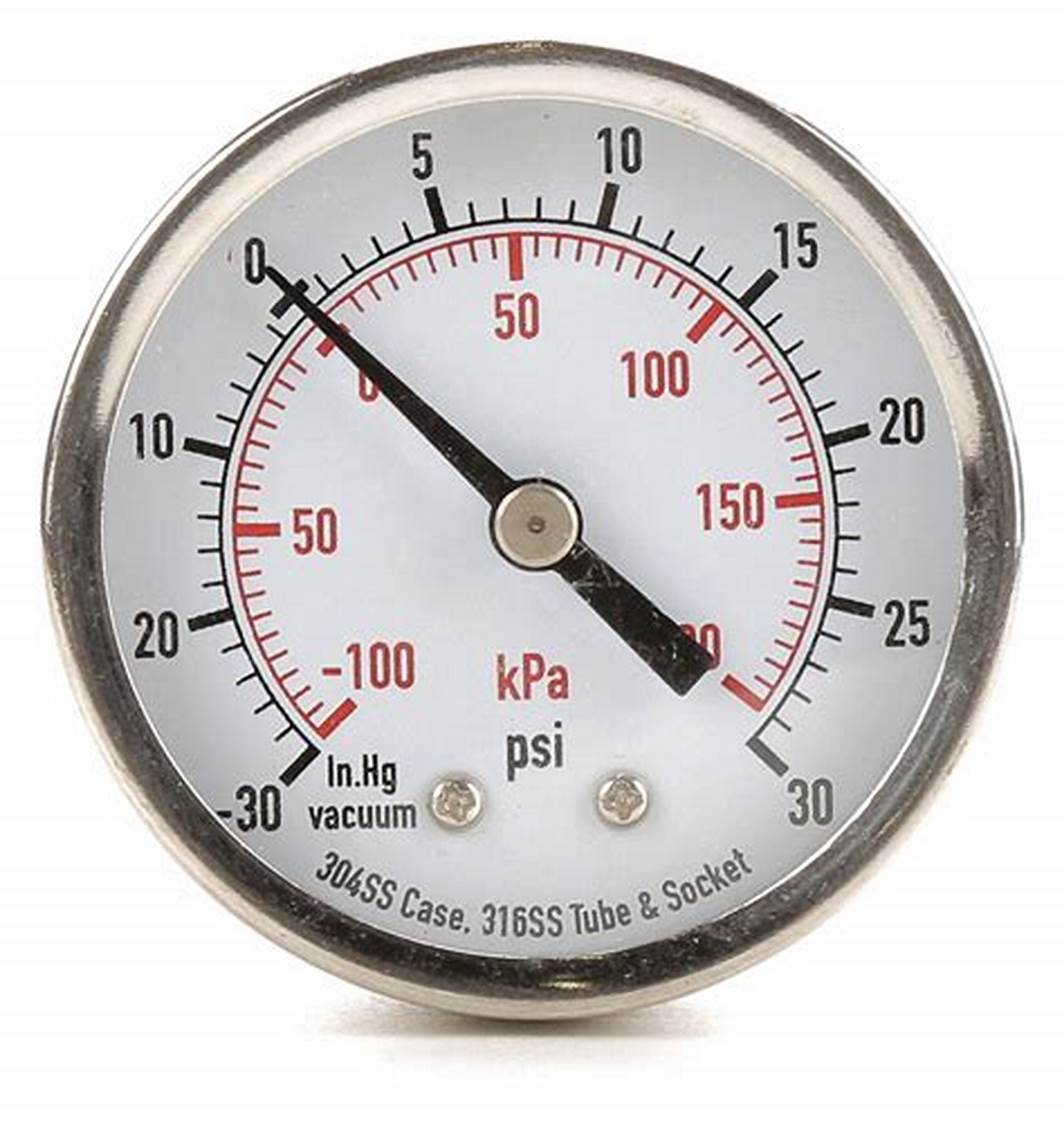 PRESSURE GAUGE 2.5 IN, 0–100 PSI